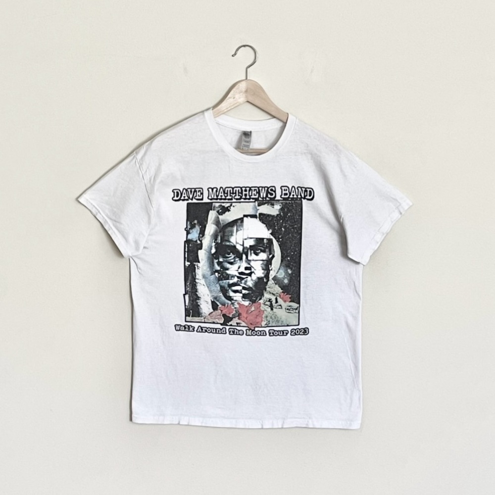 Dave Matthews Band 2023 Walk Around The Moon Tour White Concert T Shirt Adult M